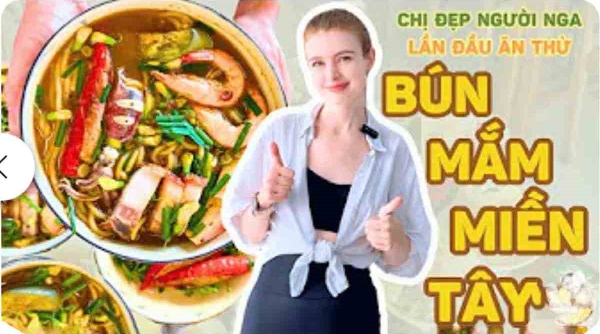 Chị đẹp người Nga lần đầu dùng thử món ăn đặc trưng miền tây