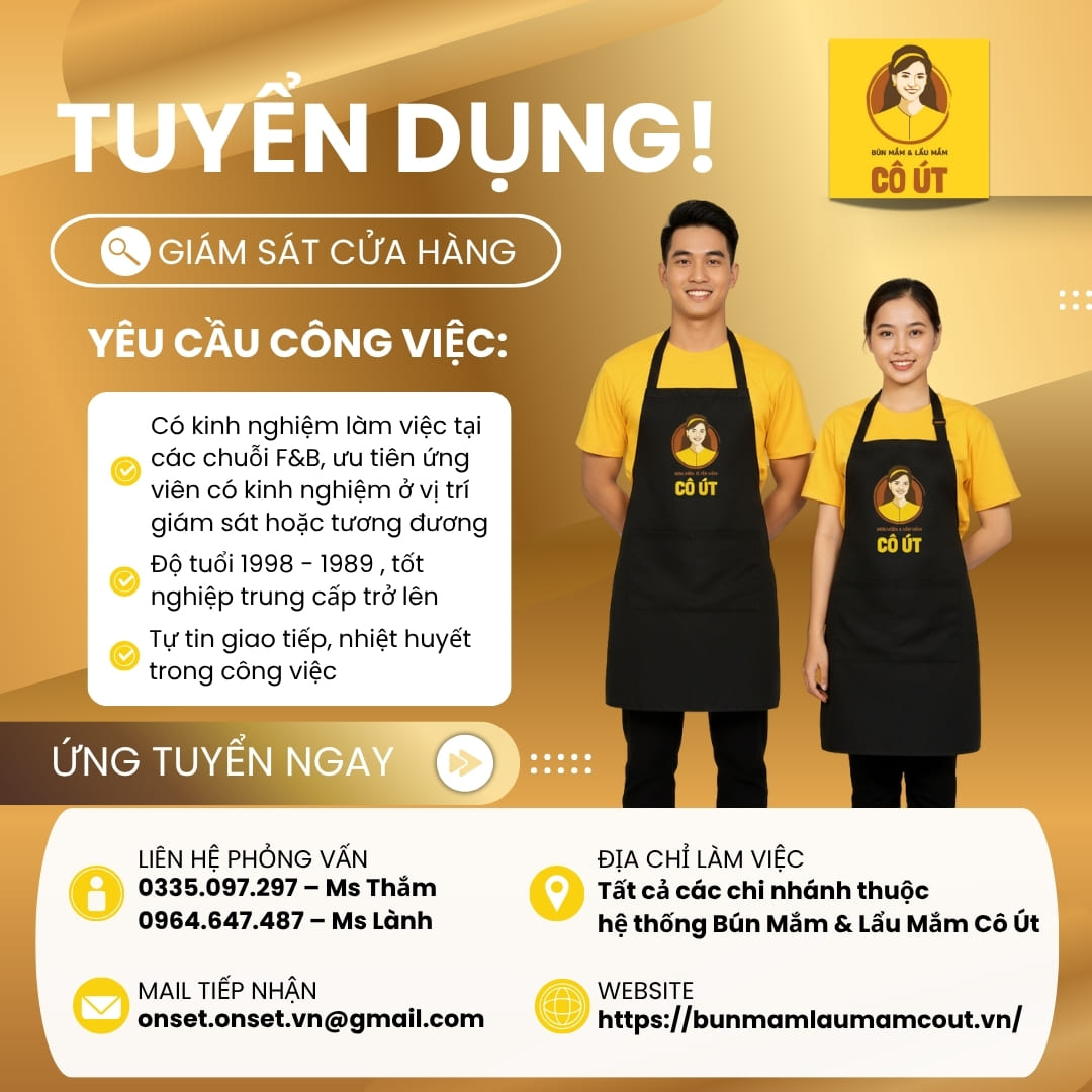 Tuyển Dụng Giám Sát Cửa Hàng