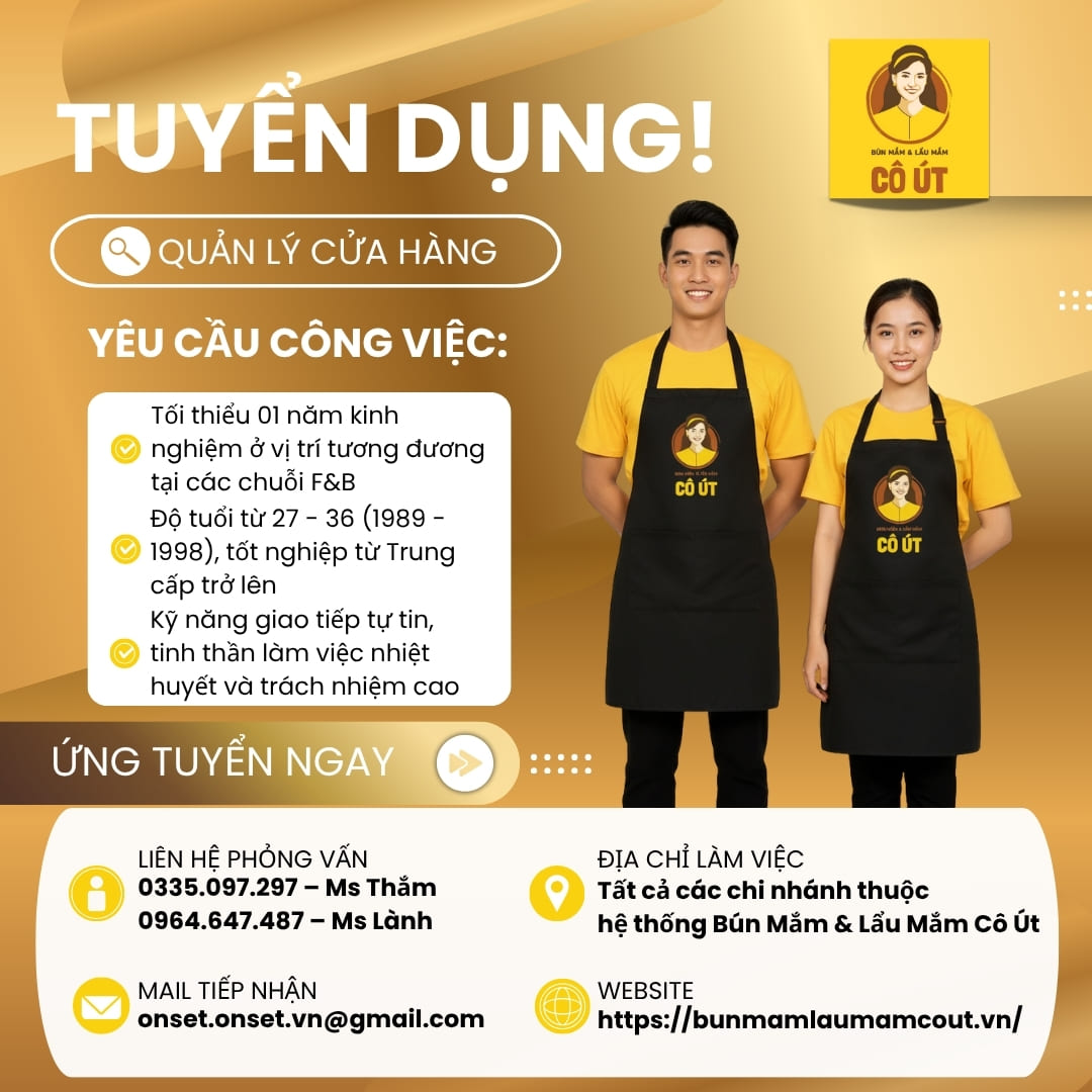 Tuyển Dụng Quản Lý Cửa Hàng